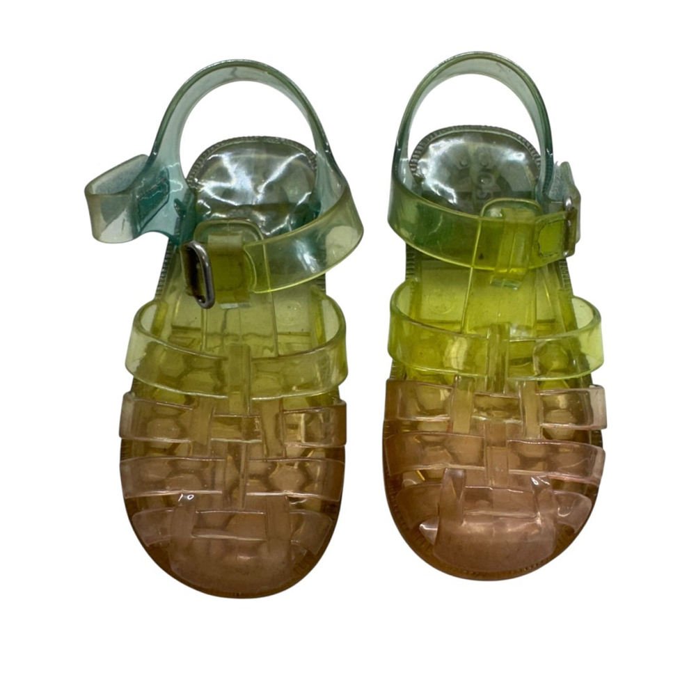 Girls Unbranded Sandals Size L Yellow Brown